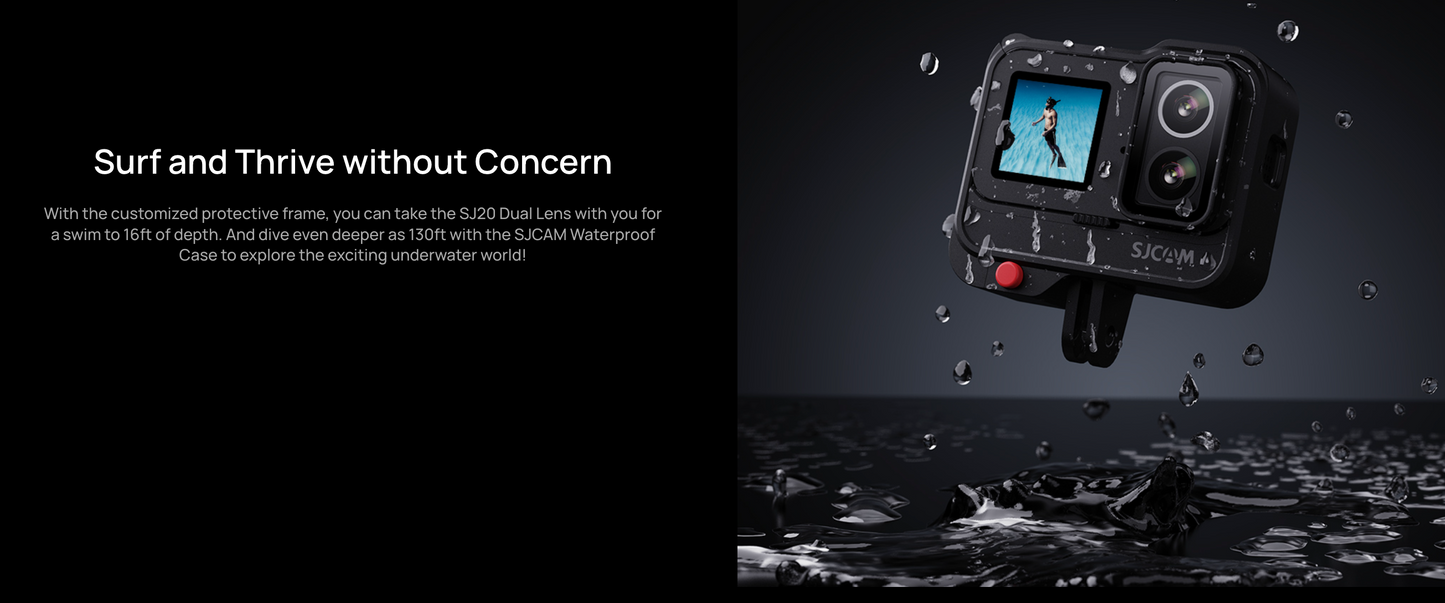SJCAM SJ20 Dual Lens Action Camera Rental/  $20per day + $80 deposit