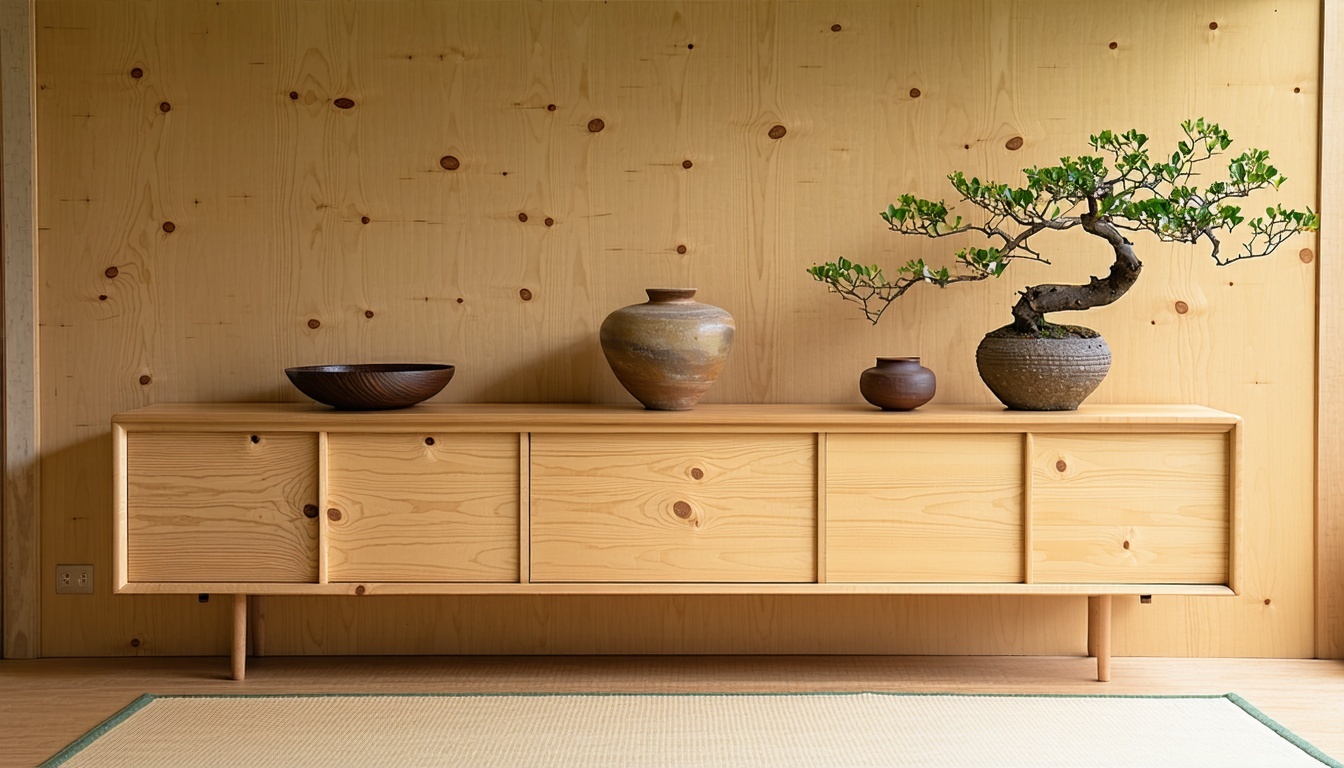 Custom hinoki sideboard with minimalist design